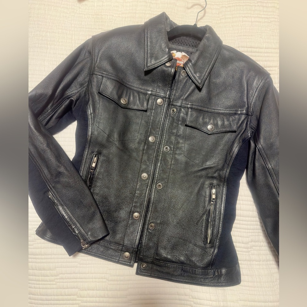 Genuine Leather Harley Davidson Jacket & Pant Set